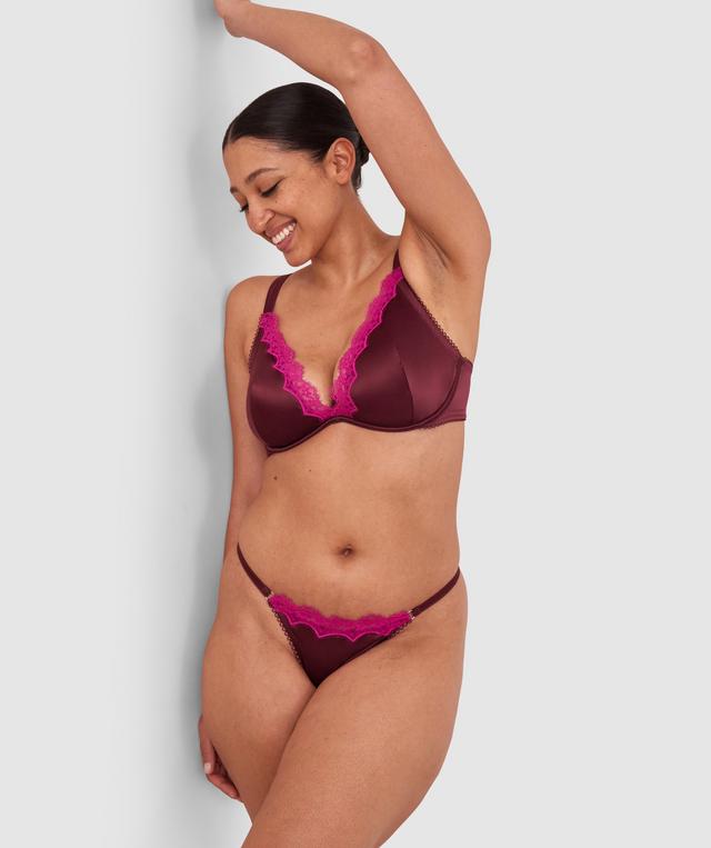 Paris G String - Dark Rust/Magenta