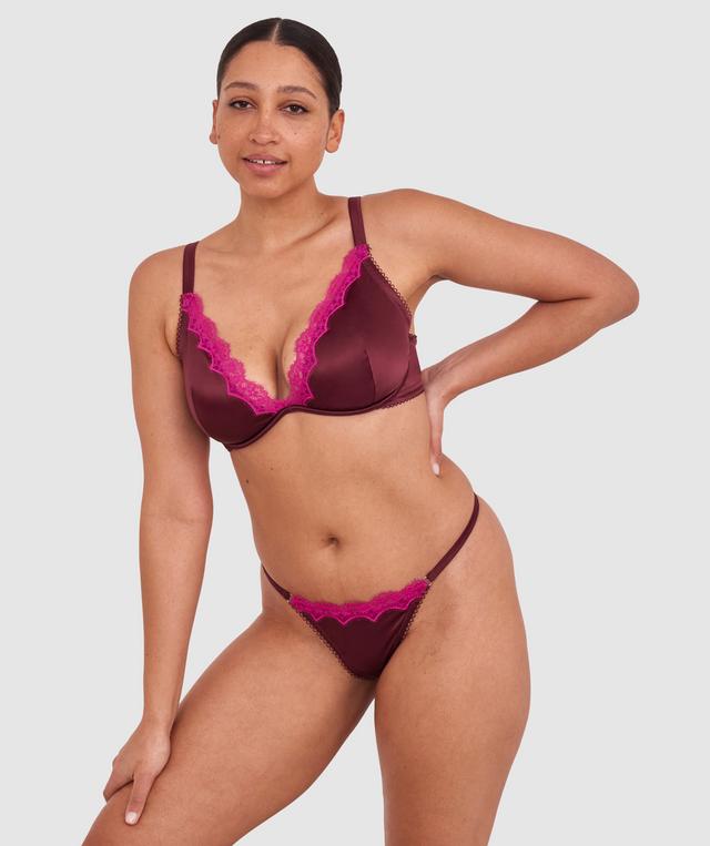 Paris G String - Dark Rust/Magenta