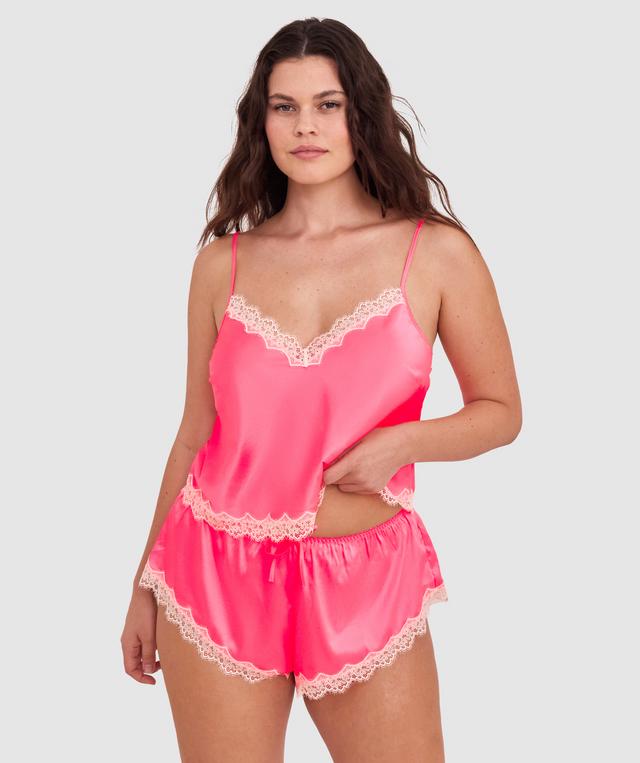 Paris Short-Hot Pink / Cream