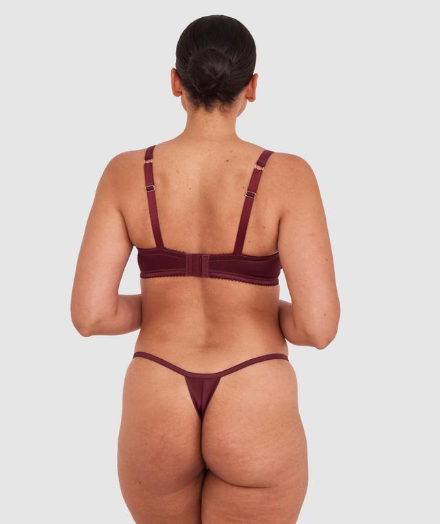 Paris Unlined Bra - Dark Rust/Magenta