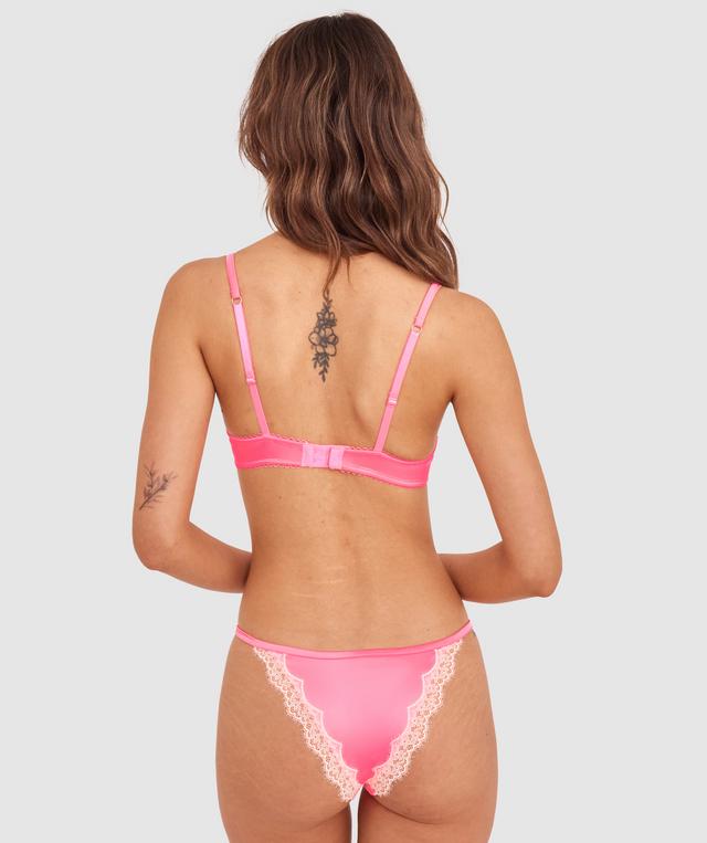 Paris Unlined Bra - Hot Pink / Cream