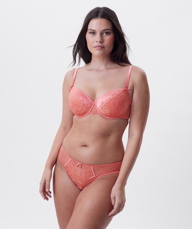 Patricia Lightly Lined Balconette Bra - Dark Coral