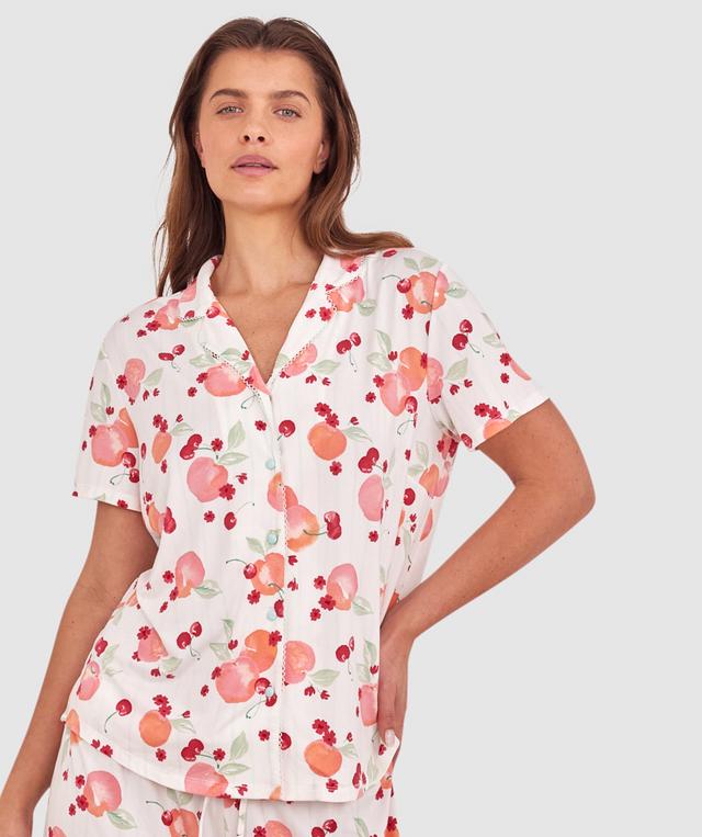 Peachy Cheeks Short Sleeve Top - Print
