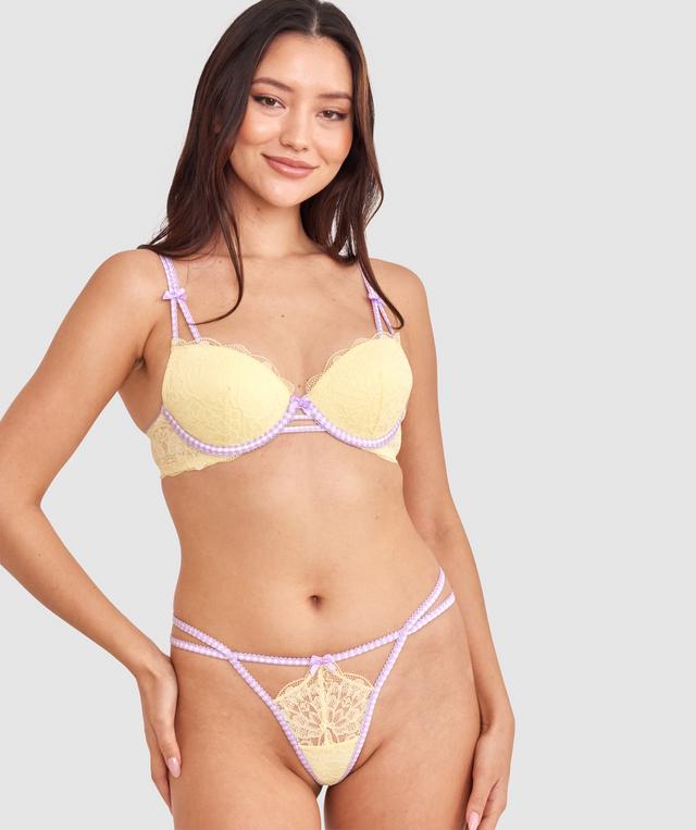 Phoebe High Leg String - Light Yellow