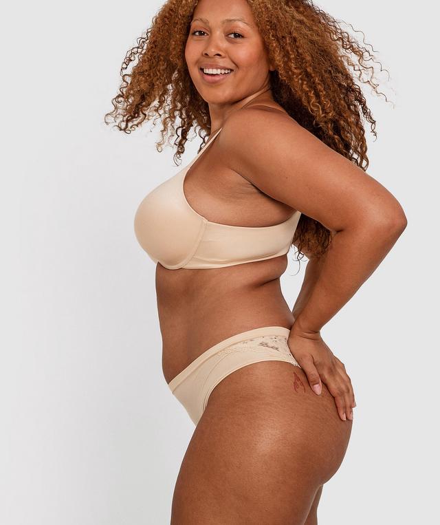 Planet Bliss Lace Brazilian Knicker - Nude