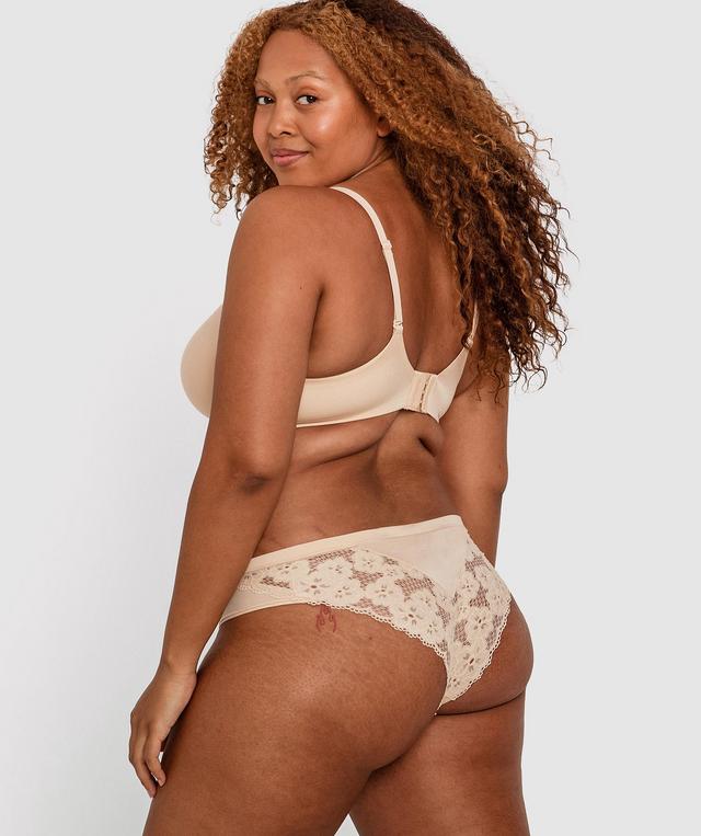 Planet Bliss Lace Brazilian Knicker - Nude