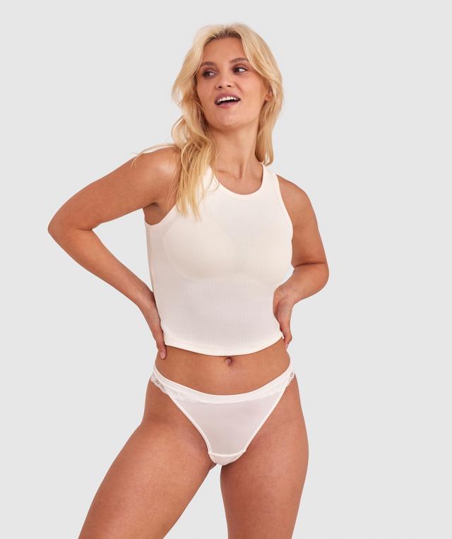 Planet Bliss Lace V String - Ivory