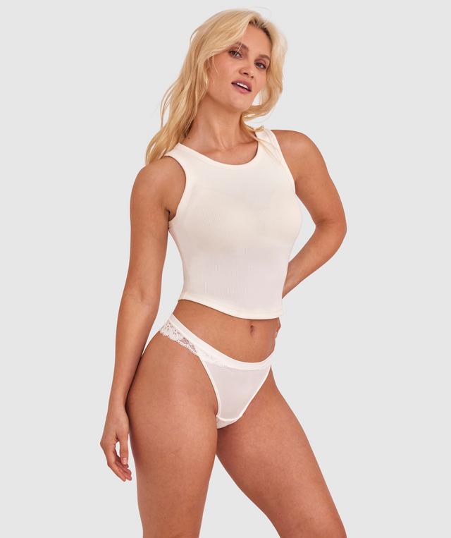 Planet Bliss Lace V String - Ivory