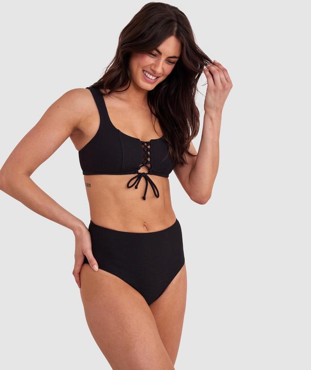 Planet Bliss Swim New Wave High Pant - Black