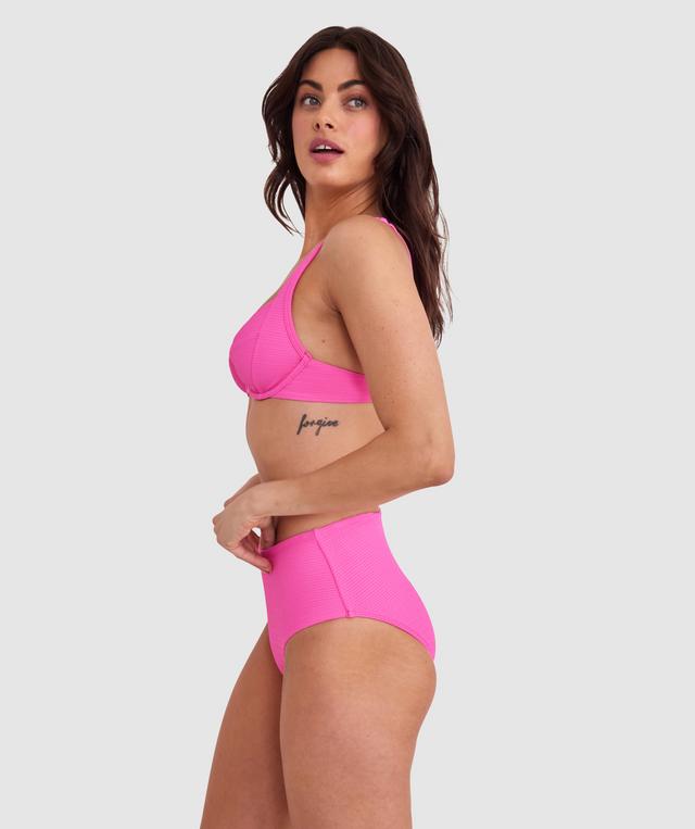 Planet Bliss Swim New Wave Underwire Bra - Hot Pink