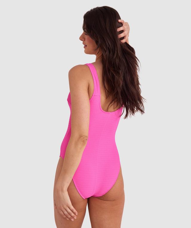 Planet Bliss Swim New Wave Underwire One Piece - Hot Pink
