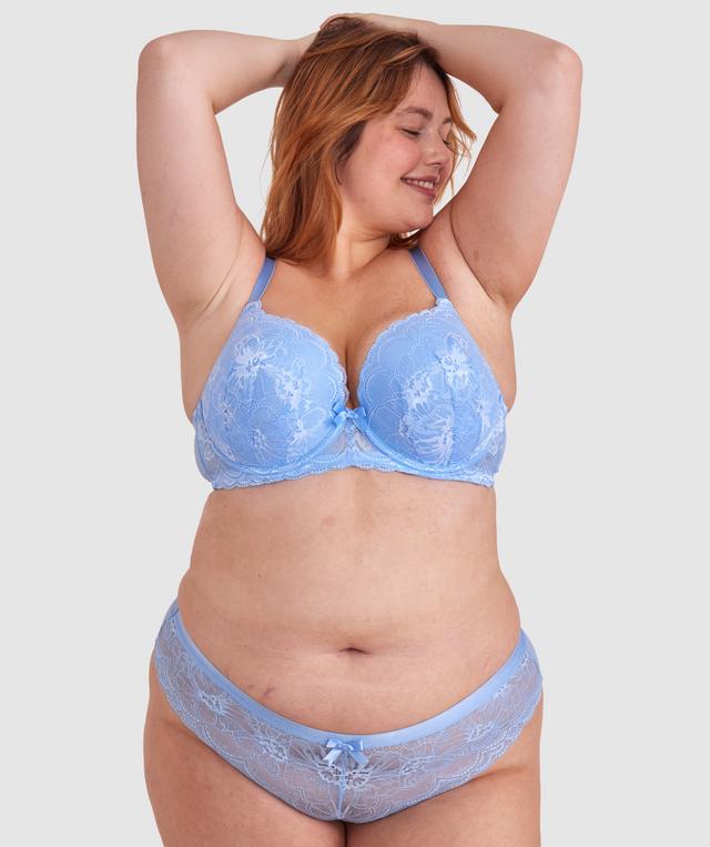 Posie Lace Full Cup Bra - Light Blue