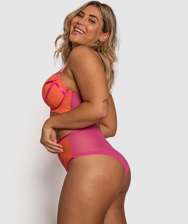 Regina High Waisted Brief - Orange