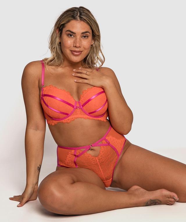 Regina High Waisted Brief - Orange