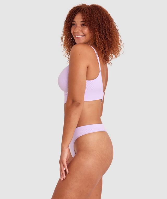 Rib Basics G String - Light Purple