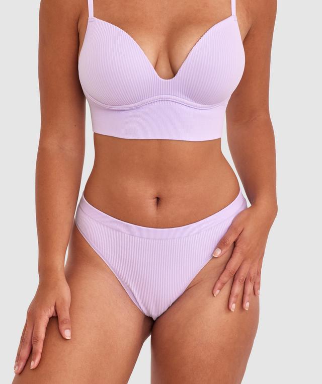 Rib Basics G String - Light Purple