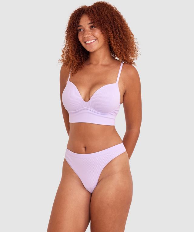 Rib Basics G String - Light Purple