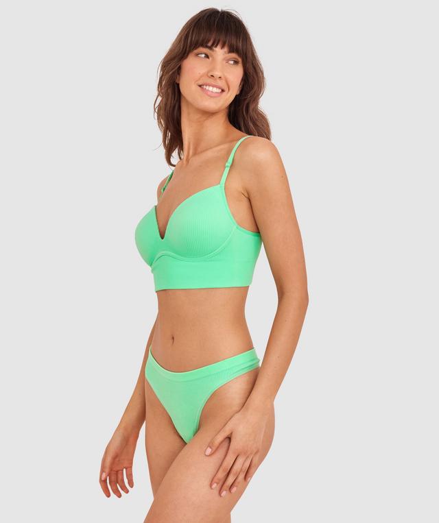 Rib Basics G String-Mint Green
