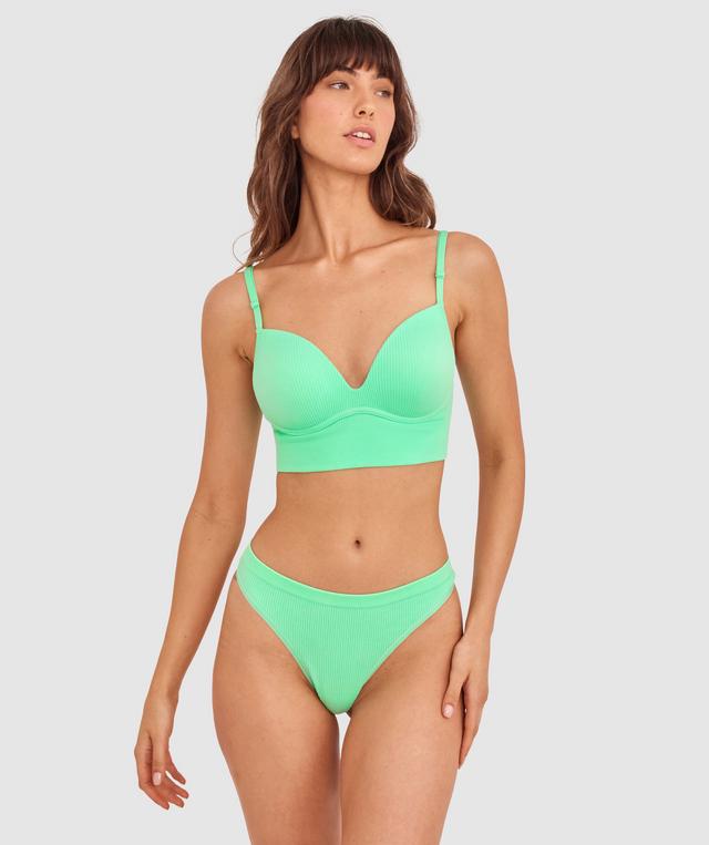 Rib Basics G String-Mint Green