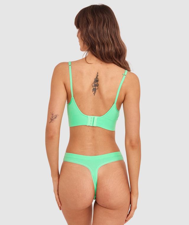 Rib Basics Push Up Wirefree - Mint Green
