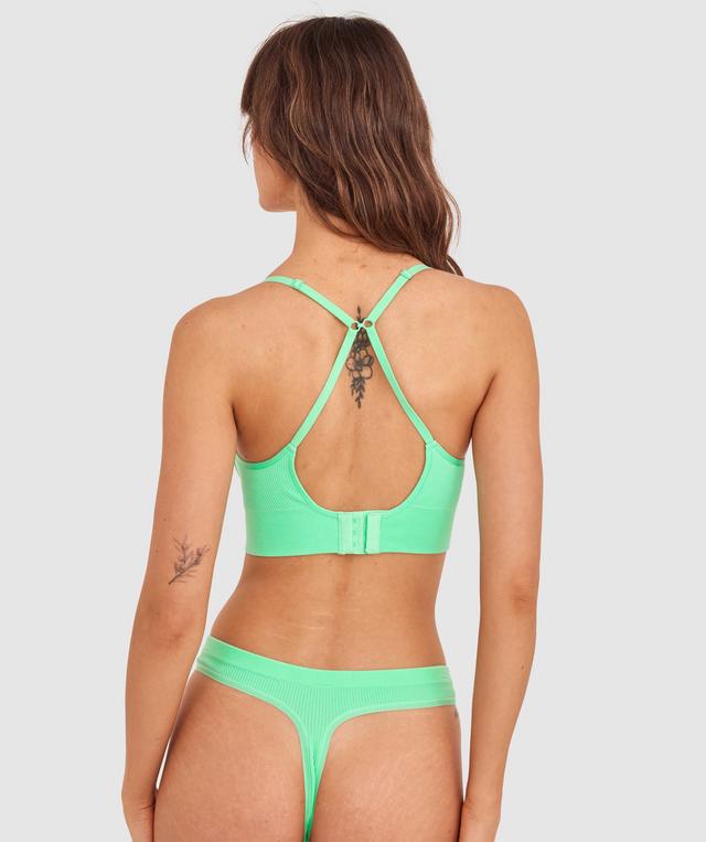 Rib Basics Push Up Wirefree - Mint Green