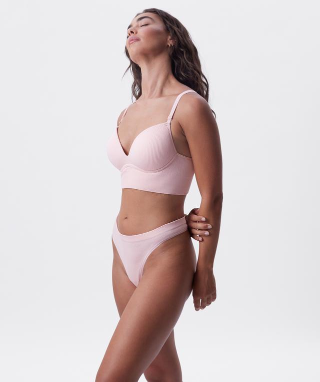 Rib Basics Push Up Wirefree - Pink