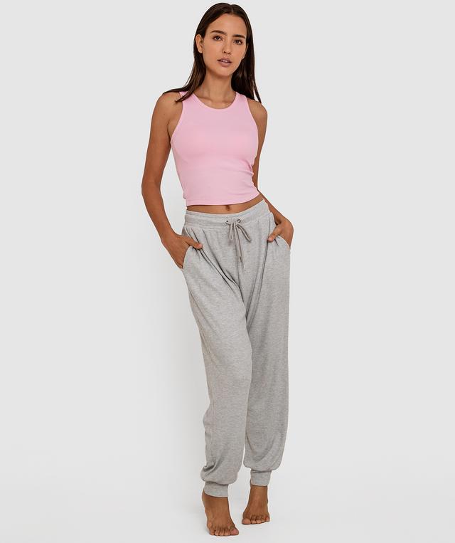 Rib Tank with Shelf Bra - Light Pink