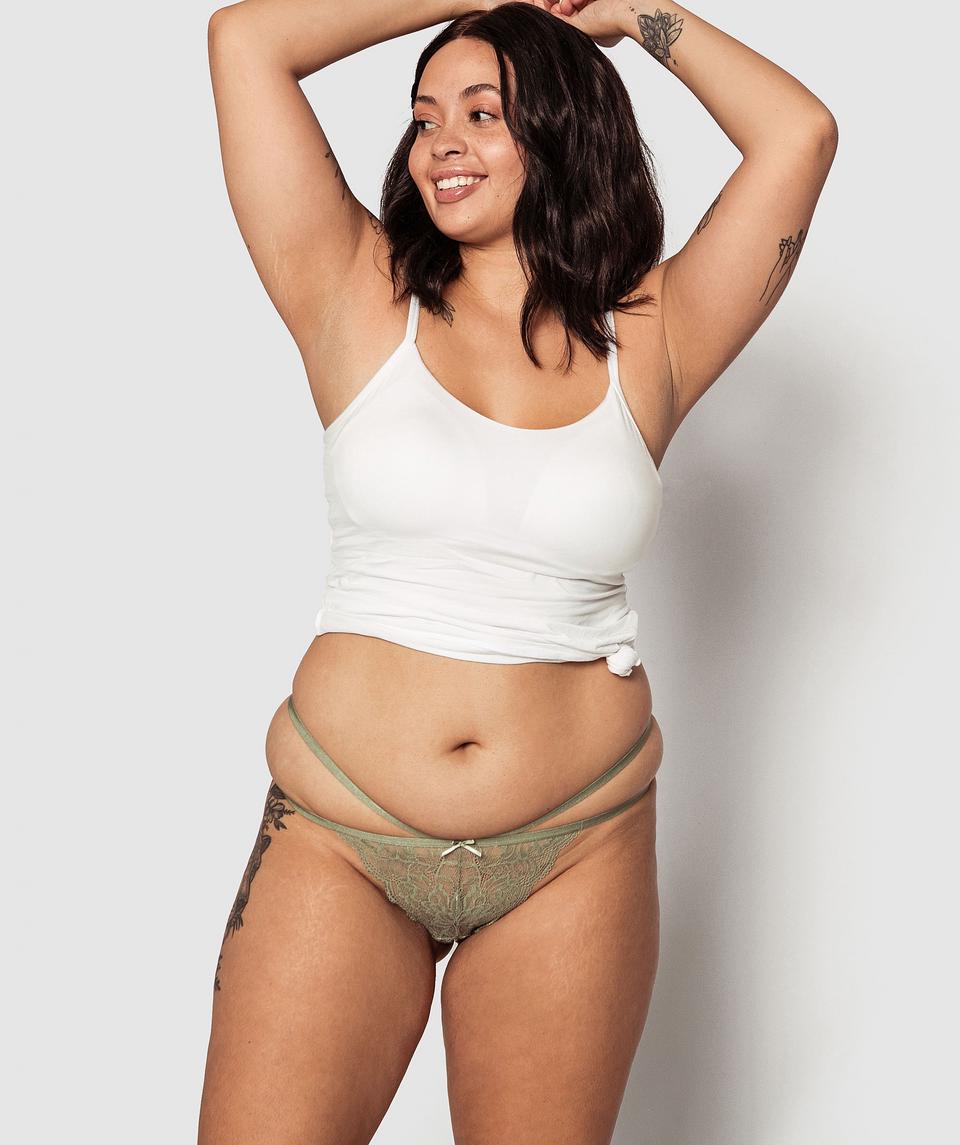 Romance Mini V Knicker - Green