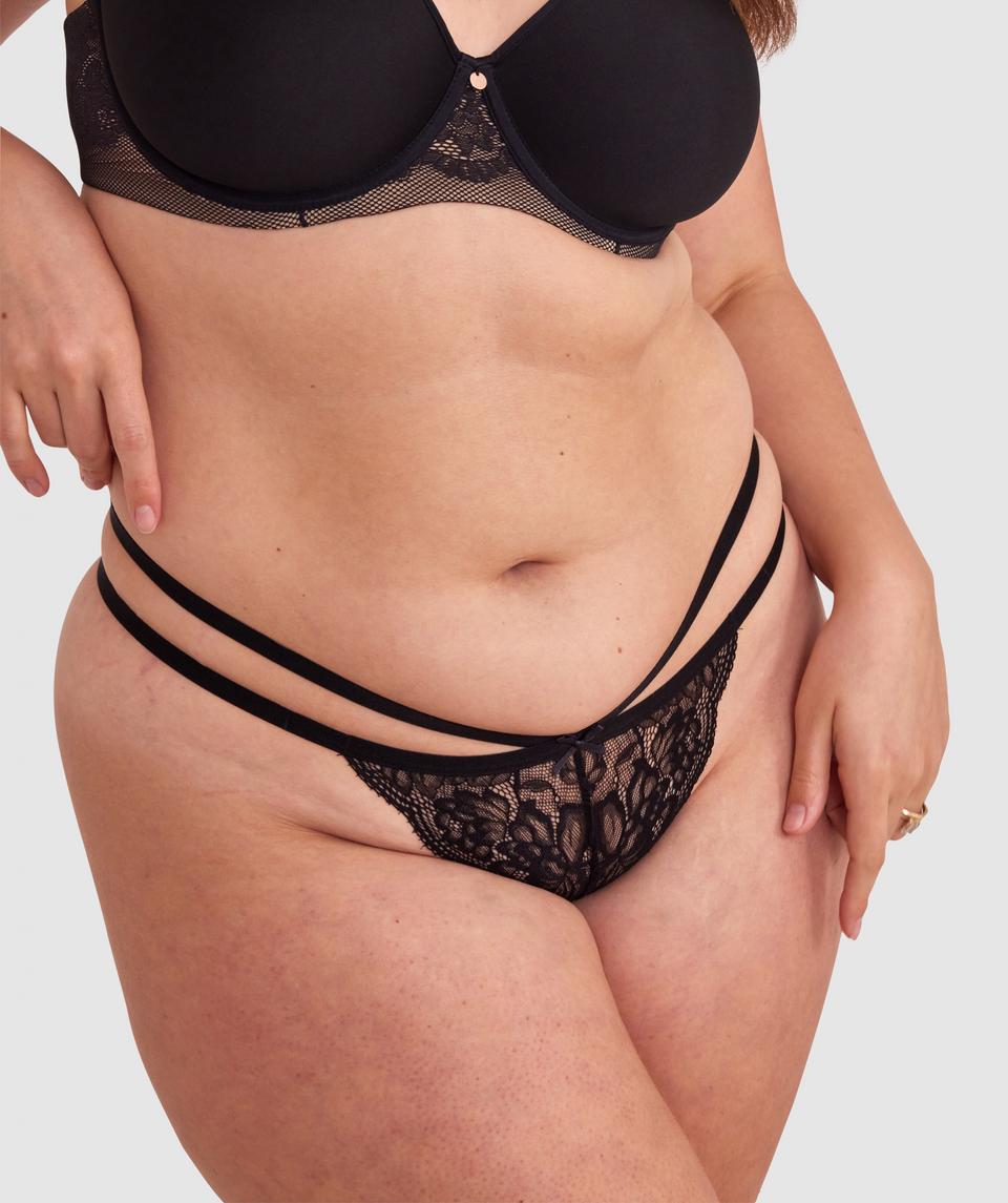 Romance String Knicker - Black