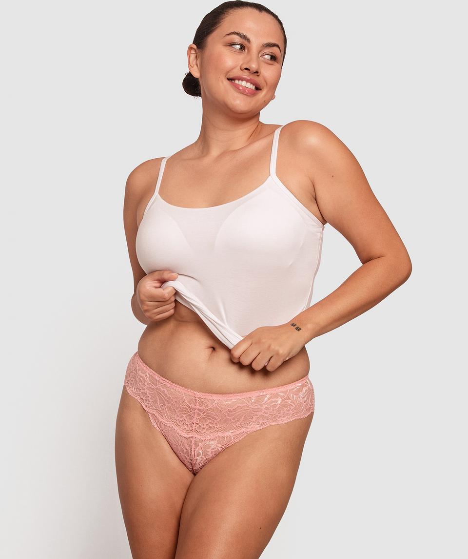 Romance V String Knicker - Pink