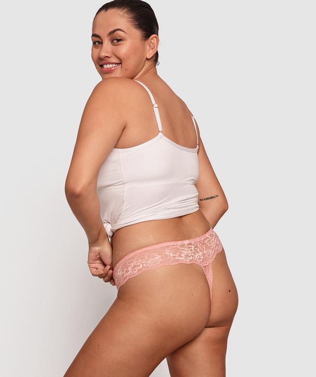 Romance V String Knicker - Pink