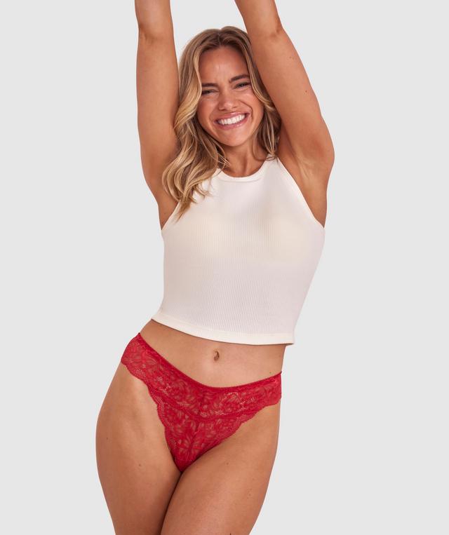 Romance V String Knicker - Red
