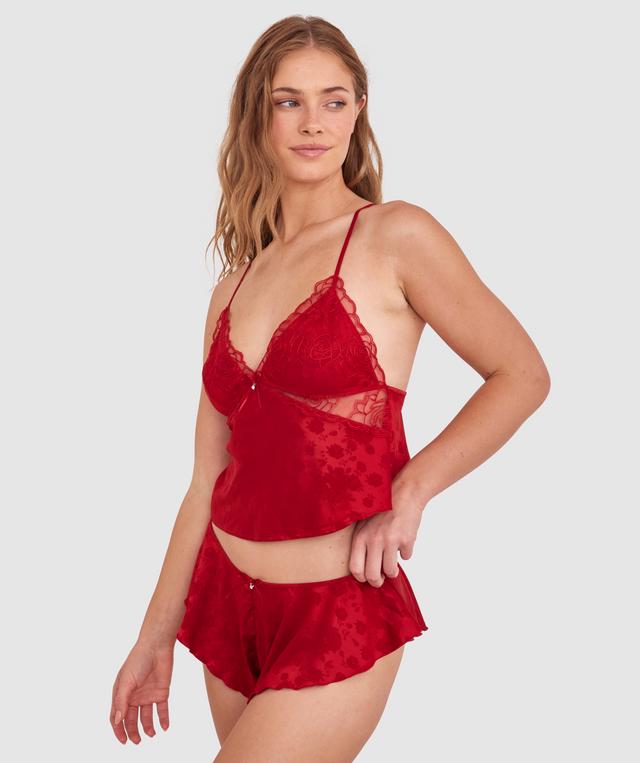 Rosalie French Knicker - Dark Red 2