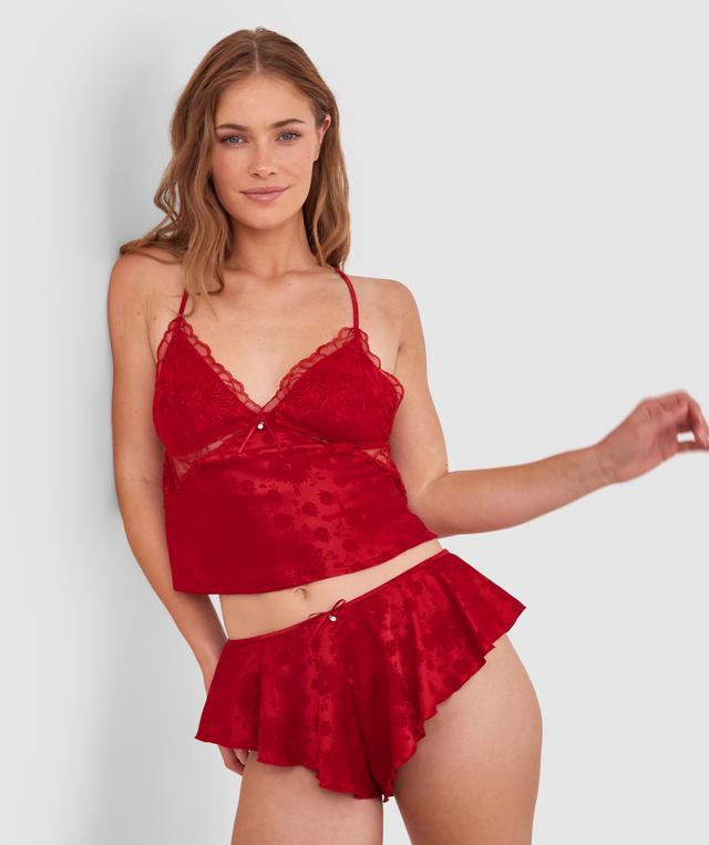 Rosalie French Knicker - Dark Red 2