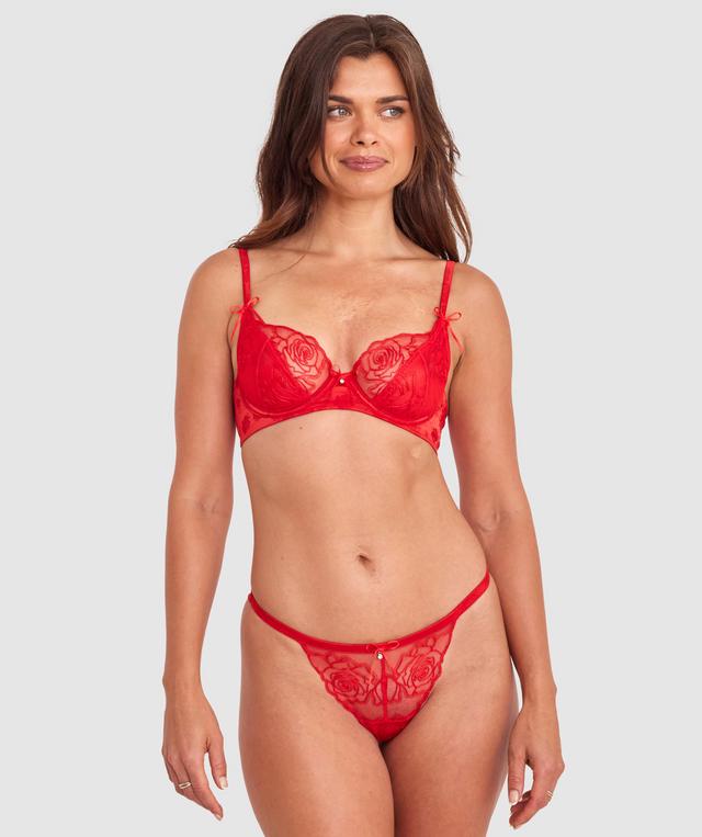 Rosalie G String - Dark Red