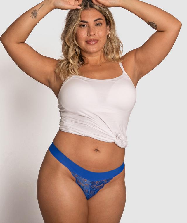 Rosewood V String Knicker - Cobalt Blue