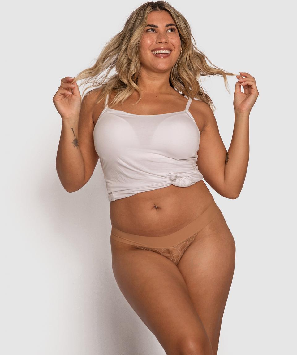 Rosewood V String Knicker - Nude 4