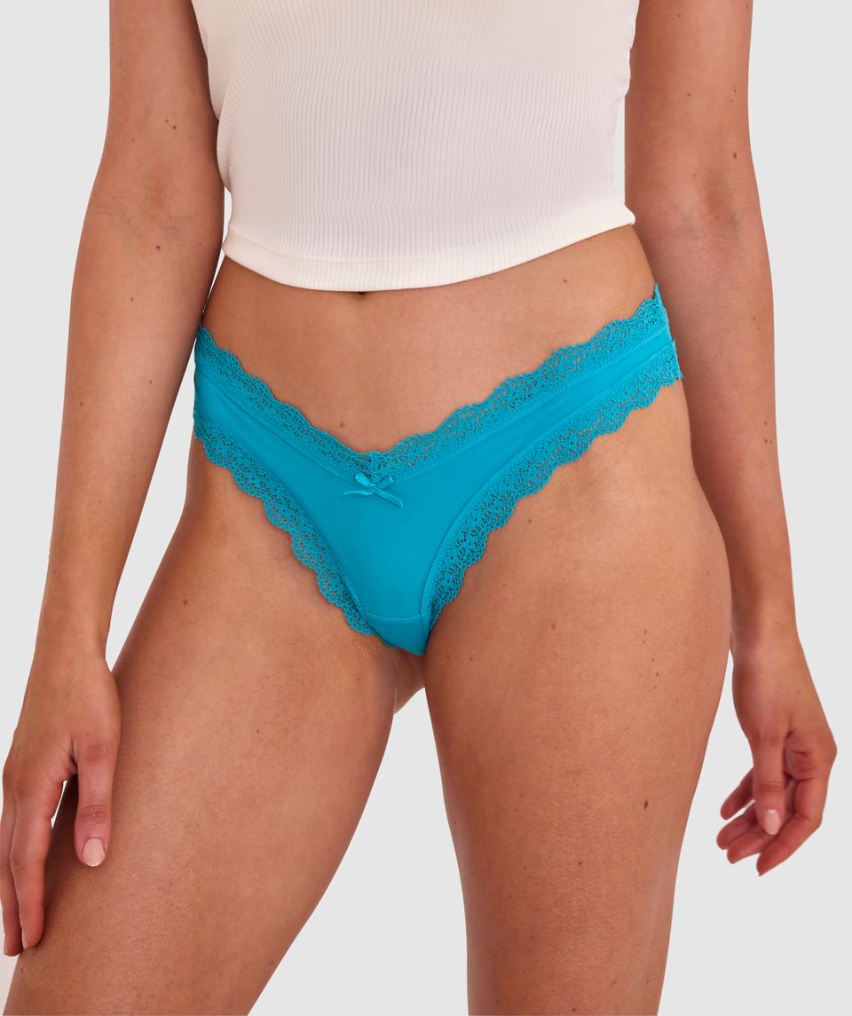 Rosy High Cut Brief - Teal