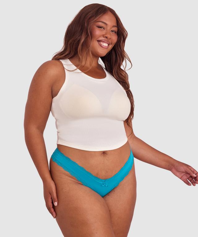 Rosy High Cut Brief - Teal