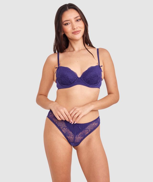 Sable Push Up Bra - Dark Purple