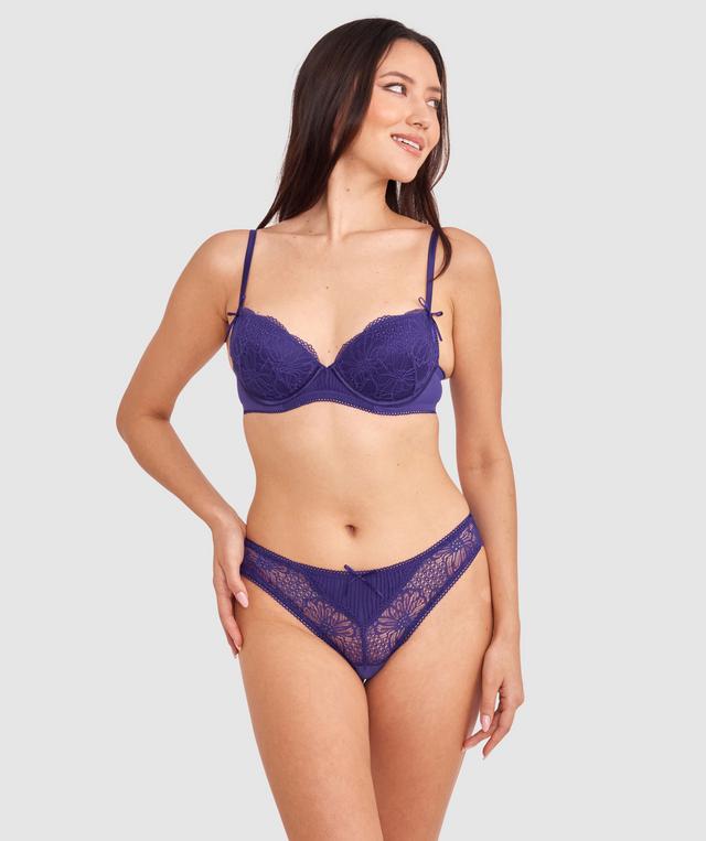 Sable Push Up Bra - Dark Purple