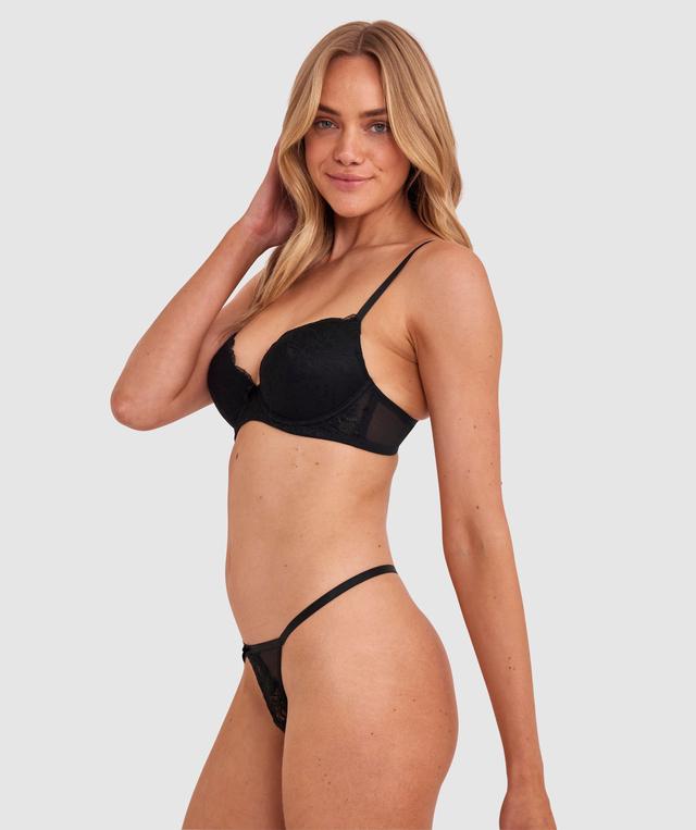 Sally Push Up Bra - Black