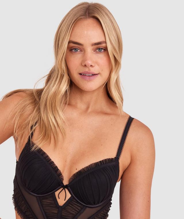 Samira Push Up Bodysuit - Black