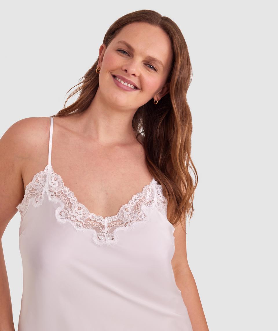 Sammy Low Back Long Slip - Ivory