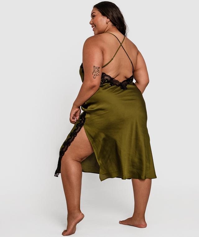 Sammy Low Back Long Slip - Khaki