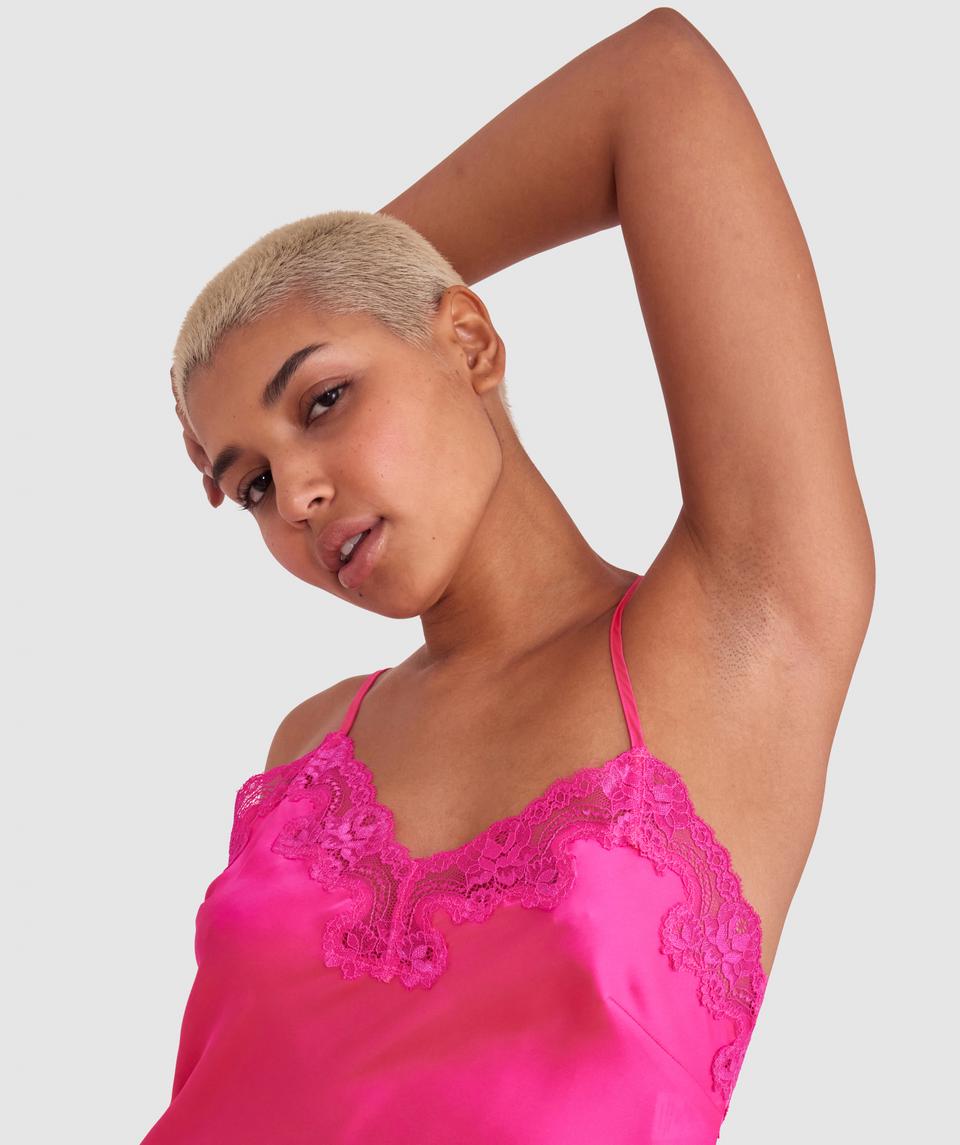 Sammy Low Back Long Slip - Pink