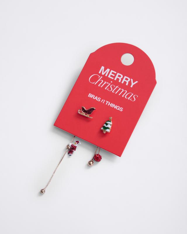 Santa Climbing Earring - Gold