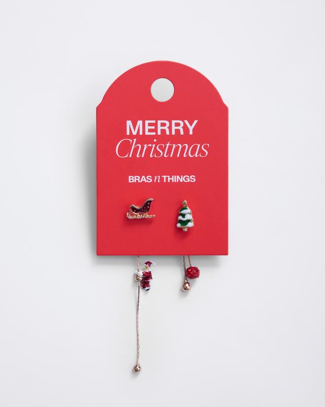Santa Climbing Earring - Gold