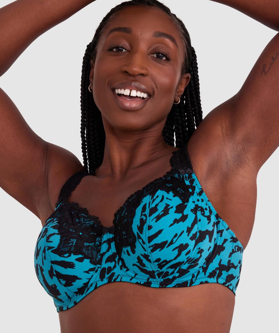 Sapphire Full Coverage Underwire Bra - Print Animal