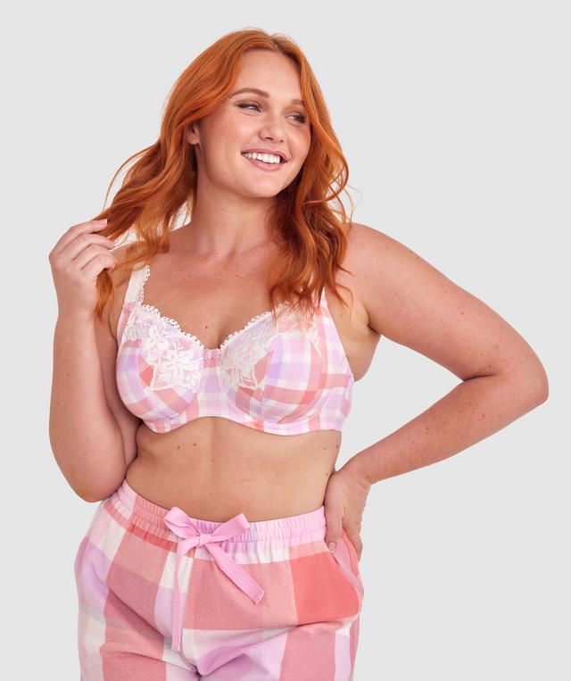 Sapphire Full Coverage Underwire Bra - Print Check